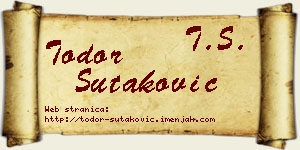 Todor Šutaković vizit kartica